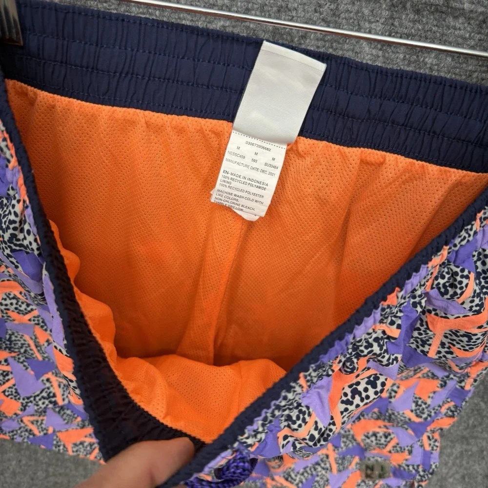 Nike‎ Swim Shorts lined mens size medium Purple / Orange geometric print